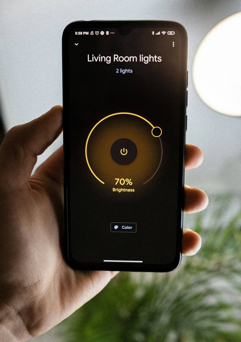 Réglage de l’éclairage depuis une application